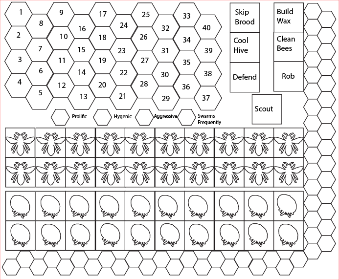 First player board design for bee lives
