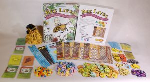 Contents of game box for Bee Lives We Will Only Know Summer